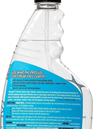 Meguiar's G8216EU Perfect Clarity Glass Cleaner 473ml. Streak free. Pro strength