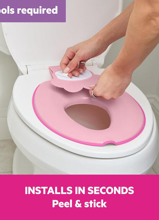 Bright Starts Disney Baby Minnie Mouse Flip & Sit Potty Training Seat, Attaches to Toilet Securely, Space Saving Design Fits Most Toilets