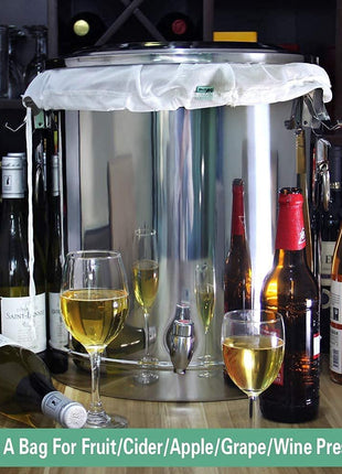 Brew Bag Reusable 2 Pack 22"×26" 250 Micron Fine Mesh Bag for Beer | 5 Gallen with Drawstring for Fruit Cider Apple Grape Wine Press Drawstring Straining Brew in a Bag