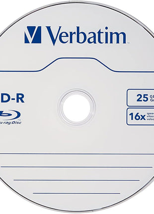 Verbatim BD-R 25GB 16X Blu-ray Recordable Media Disc - 10 Pack Spindle - 97238