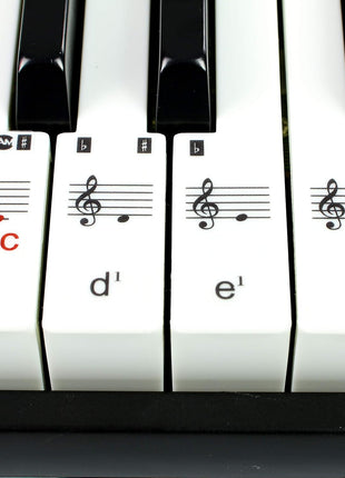 RockJam 49 Key Keyboard Piano with Power Supply, Sheet Music Stand, Piano Note Stickers & Simply Piano Lessons, Black