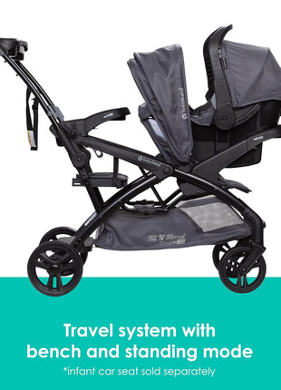 Baby Trend Sit N' StandÂ® Double 2.0 Stroller, Dash Grey