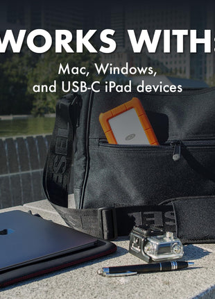 LaCie Rugged Raid Shuttle 8TB External Hard Drive Portable HDD - USB-C USB 3.0 Compatible, Drop Shock Dust Water Resistant, for Mac and PC Computer Desktop Laptop, 1 Mo Adobe CC (STHT8000800)
