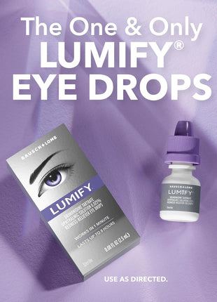 LUMIFY Redness Reliever Eye Drops, for Whiter & Brighter Looking Eyes, 0.08 Fl Oz (2.5 mL)