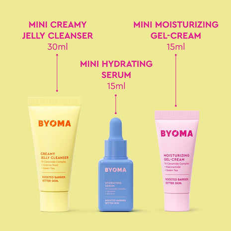 BYOMA So Hydrated Travel Size Gift Set - Skincare Minis (30ml, 15ml, 15ml)