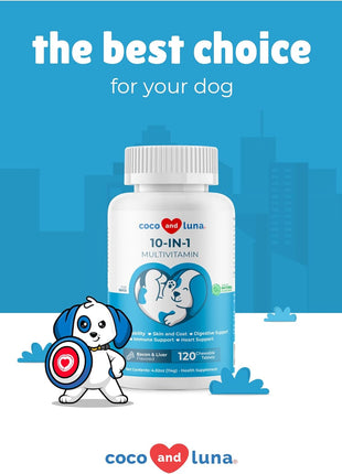 Same + 10 in 1 Multivitamin for Dogs - Liver Support, Hip and Joint Support, Skin Health, Immune Support and Digestive Health, Cognitive Health
