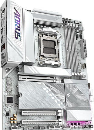 GIGABYTE X870E AORUS Elite WIFI7 ICE AMD AM5 LGA 1718 Motherboard, ATX, DDR5, 4X M.2, PCIe 5.0, USB4, WIFI7, 2.5GbE LAN, EZ-Latch, 5-Year Warranty