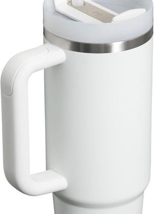 STANLEY Quencher H2.0 Flow State Tumbler, 30 oz, Frost | Handle and Straw | 3-Position Lid | Cup Holder Compatible for Travel | Insulated Stainless Steel Cup | BPA-Free