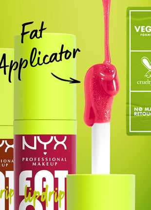 NYX PROFESSIONAL MAKEUP Fat Oil Lip Drip, Moisturizing Lip Oil Gloss, Vegan Tinted Formula, Up to 12 HR Hydration - Missed Call (Sheer Pink)