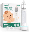 GROWNSY Nasal Aspirator for Baby, Upgraded 5 Suction Levels Baby Nose Sucker, IPX7 Waterproof Electric Nose Suction for Baby, Booger Sucker for Toddlers with Automatic Cleaning &Music &Light Functions