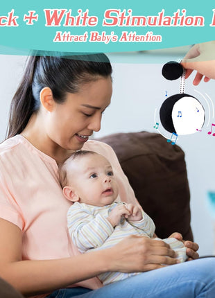 vocheer High Contrast Baby Toys for Newborn, 6-in-1 Sensory Set Gift | 21Pcs Montessori Early Educational Learning Kit, Black and White Baby Toys, for 0-3 Months