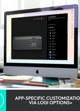 Logitech MX Keys Combo for Business | Gen 2, Full Size Wireless Keyboard and Wireless Mouse, with Keyboard Palm Rest, Bluetooth, Logi Bolt, Quiet Clicks, Windows/Mac/Chrome/Linux - Graphite