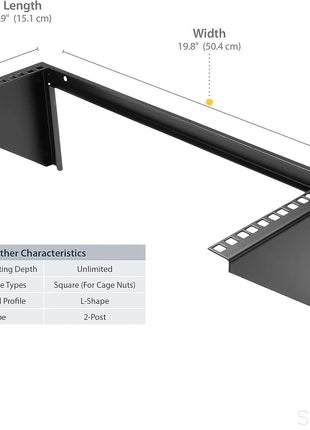 StarTech.com 4U Wall Mount Patch Panel Bracket - 19 inch Steel Vertical Mounting Rack for Network and Data Equipment, TAA (RK419WALLV)