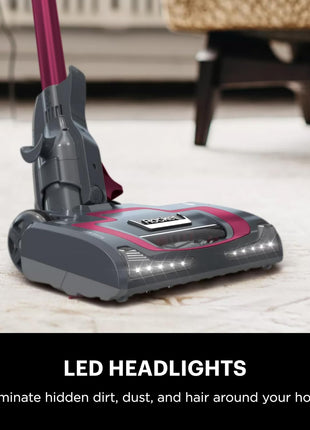 Shark HV371 Rocket Pro DLx Corded Stick, Removable Hand Vacuum, Advanced Swivel Steering, xL Cup, Crevice Tool, Upholstery Tool & Anti Allergen Dust Brush, Fuchsia, Capacity