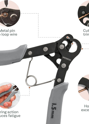 The Beadsmith Original One Step Looper – Create and Trim Consistent 1.5 mm Loops for Jewelry Making, Use With 24-18g Craft Wire (Patented)