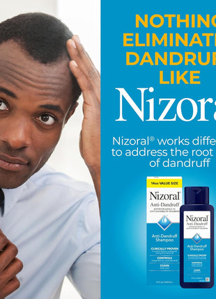 Nizoral Anti-Dandruff Shampoo with 1% Ketoconazole, Fresh Scent, 14 Fl Oz | Anti-Fungal Shampoo, Dandruff Shampoo for Dandruff Relief, Ketoconazole Shampoo, Dandruff Treatment, 1% Ketoconazole