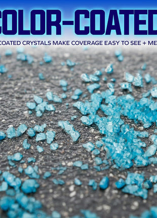 Snow Joe Crystal Blue Snow & Ice Melter, Heat-Generating Crystals, 50 Lb Bag - Fast-Acting Commercial Deicer and Remover for Concrete, Driveway, Sidewalk, and Outdoor Spaces