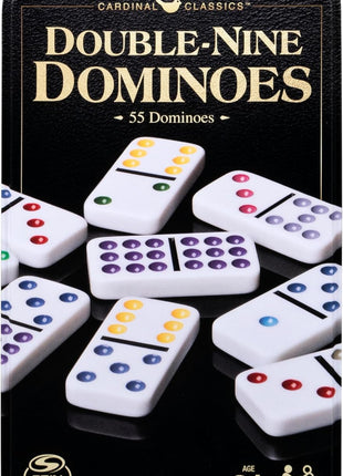 Spin Master Games Double 9 Dominoes Set in Storage Tin Classic Tile Game