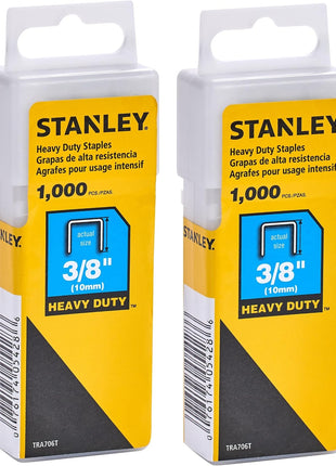 Stanley Sharpshooter Staples TRA706T 3/8 Inch Leg Length, 1000/Box, Pack of 2