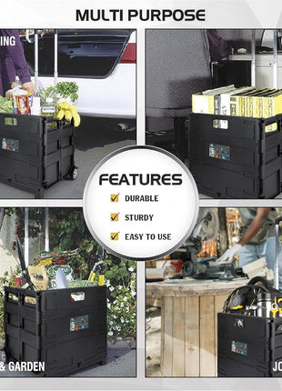 Olympia Tools 85-010 Grand Pack-N-Roll Portable Tools Carrier with Telescopic Handle, 80 Lb. Load Capacity, Black 2025 New Version
