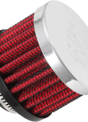 K&N Vent Air Filter/Breather: High Performance, Premium, Washable, Replacement Engine Filter: Flange Diameter: 0.75 in, Filter Height: 1.5 in, Flange Length: 0.4375 in, Shape: Breather, 62-1360