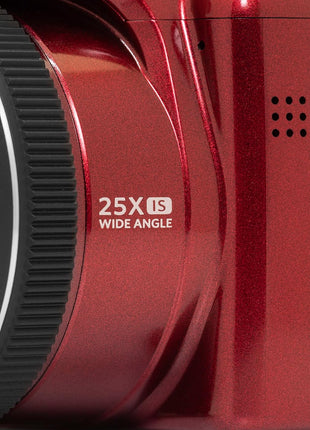 KODAK PIXPRO AZ255 16MP Digital Camera, 25x Optical Zoom, AA, OIS, Red | Image Stabilization 1080p Full HD Video 3' LCD Vlogging