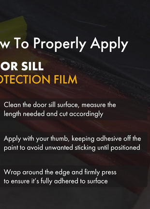 XPEL Clear Universal Door Sill Guard - 60 inch x 2.75 inch - Ultimate Protection for Car or Truck Door Sills against High Traffic and Damage, Easy to Install Interior Protection Film Kit