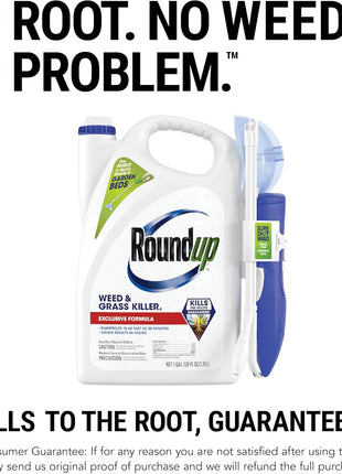 Roundup Weed and Grass Killer4 with Pump 'N Go 2 Sprayer, Use in and Around Flower Beds, Trees & More, 1.33 gal.