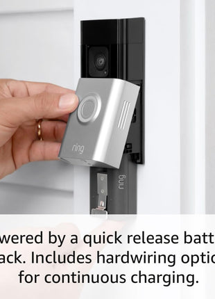 Ring Battery Doorbell Plus, Home or business security, Head-to-Toe HD+ Video, motion detection & alerts, and Two-Way Talk