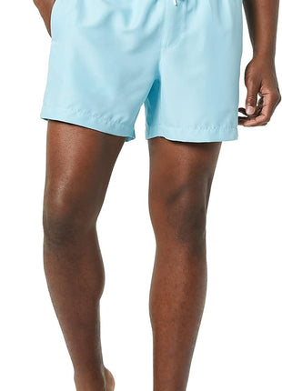 Amazon Essentials Men's Swim Trunks with Mesh Lining, Pockets, Drawstring Closure