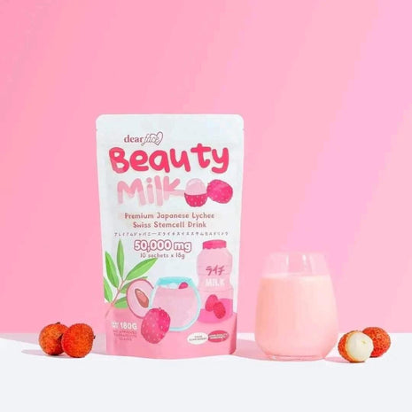 Beauty Milk Premium Japanese Lychee Swiss Stemcell Drink 50,000mg - 10 Sachets