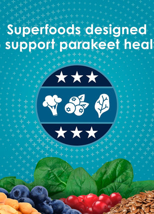 Kaytee Forti-Diet Pro Health Nourish+Protect Parakeet Food, Comprehensive Nutrition Backed by Science, Digestive Health, Immune Support, 2 pounds