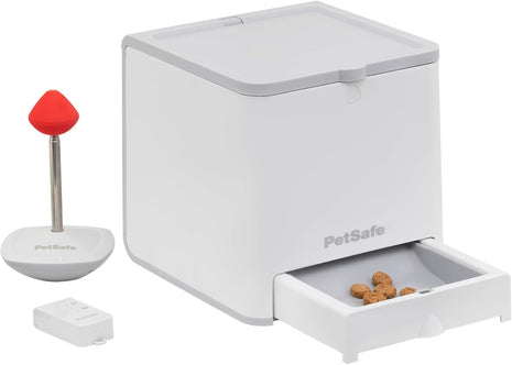 PetSafe Teach & Treat Remote Reward Trainer, Up to 30 Yards | Remotely Reinforces Good Behavior Instantly, Dispense Treats From 30 Ft, Trainer-Led Tutorial Videos, Lightweight & Portable