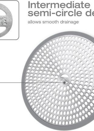 LEKEYE Shower Drain Hair Catcher/Strainer/Stainless Steel and Silicone