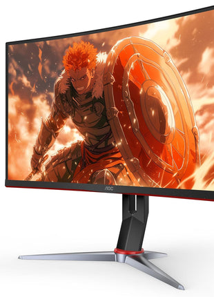 AOC C27G2Z 27 inch Curved Frameless Ultra-Fast Gaming Monitor, FHD 1080p, 0.5ms 240Hz, FreeSync, 2 x HDMI 2.0, 1 x Display Port, Height Adjustable, Xbox PS5 Switch Ready, 3-Year Zero-Bright-Dot