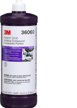 Perfect-It Perfect-It EX AC Rubbing Compound, 36060, Fast Cutting, High Performing, 1 qt (32 fl oz)