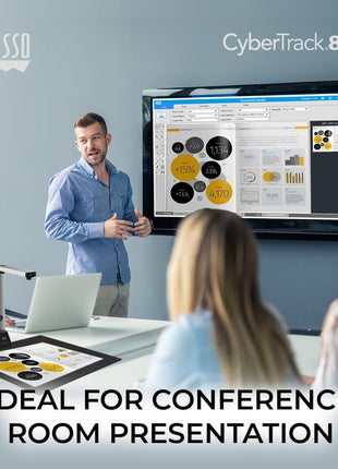 Adesso 4K 8.0 Megapixel Document Camera Classroom Projector for Teachers Video Recording, Photo Capture, OCR Text Recognition, Digital Zoom & Autofocus, Instant Business Scanner Camera Cybertrack 820
