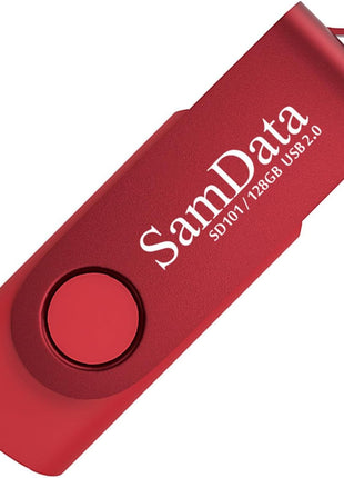 SamData 8GB USB Flash Drives 2 Pack 8GB Thumb Drives Memory Stick Jump Drive with LED Light for Storage and Backup (2 Colors: Black Blue)
