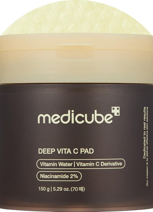 medicube Toner Pads Zero Pore Pad 2.0 | Dual-Textured Facial Pad for Exfoliation and Pore Care with 4.5% AHA Lactic Acid, 0.45% BHA Salicylic Acid | Ideal for All, Korean Skin Care, 70 Pads (1 Pack)