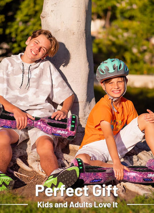 SIMATE Hoverboard, Bluetooth All Terrain Hover Boards with LED Lights and APP Control, Gifts for Kids Adults Girls Boys, for All Ages