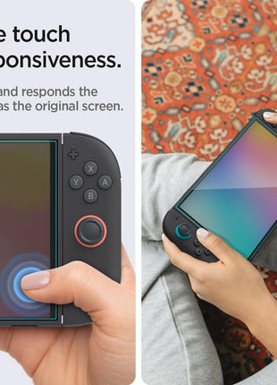 Spigen Screen Protector Tempered Glass [GlasTR EZ FIT] designed for Nintendo Switch 2 (2025) - 2 Pack