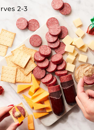 Hickory Farms Farmhouse Meat & Cheese Food Gift Basket (Small) - Box Set | Charcuterie Board Food | Summer Sausage | Father's Day | Mother's Day | Easter | Christmas | Holiday | Housewarming | Gourmet | Sympathy | Care Package