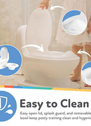 Nuby My Real Potty Training Toilet with Life-Like Flush Button and Sound - 18+ Months - White