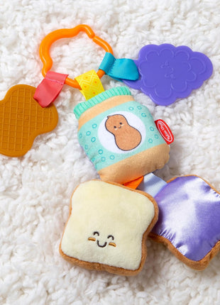 Melissa & Doug Baby Multi-Sensory PB and J Take-Along Clip-On Toy 6-Piece Set