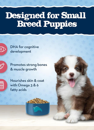 Blue Buffalo Dog Food, Chicken, Puppy, Small Breed | Healthy Growth Formula | With DHA | Oatmeal Recipe | 4-lb Bag Pack of 2