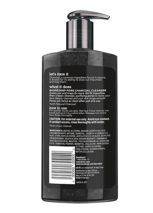 Bioré Men's Skincare Charcoal Face Wash, Deep Cleans Pores & Refreshes Skin, 6.77 Fl. Ounces