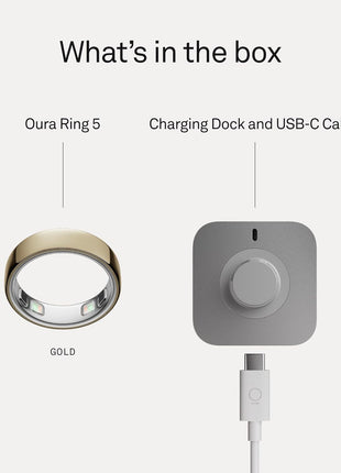 Oura Ring 5 Smart Ring - Gold - Size 10 - Fitness & Sleep Tracker