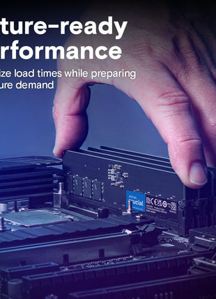 Crucial 64GB DDR5 RAM 5600MHz (or 5200MHz or 4800MHz) Desktop Memory, UDIMM 288-Pin, Compatible with Latest Intel Core Ultra and AMD Ryzen 8000 & Above – CT64G56C46U5