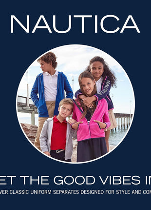Nautica girls School Uniform Stretch Interlock Jegging Leggings, Khaki, 14 US