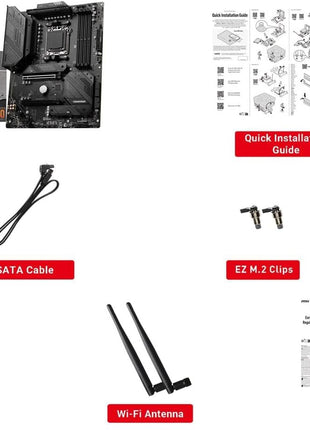 MSI MAG B650 Tomahawk WiFi Gaming Motherboard (AMD Ryzen 9000/8000/7000 Series Processors, AM5, DDR5, PCIe 4.0, M.2, SATA 6Gb/s, USB 3.2 Gen 2, HDMI/DP, Wi-Fi 6E, Bluetooth 5.3, 2.5Gbps LAN, ATX)